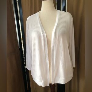 Modern White Cardigan Blazer